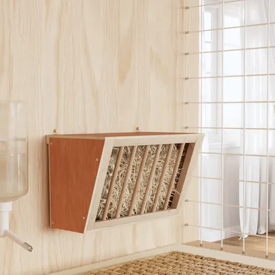 vidaXL mangeoire à foin de lapin Bois