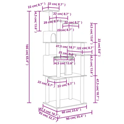 vidaXL arbre à chat Sisal