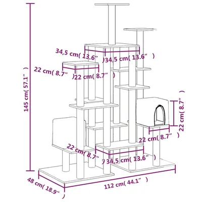 vidaXL arbre à chat