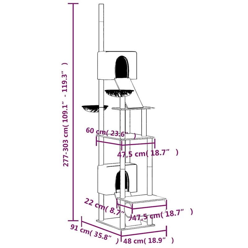 vidaXL arbre à chat
