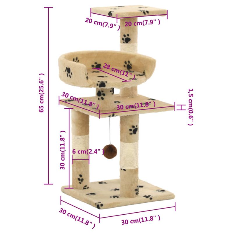 vidaXL arbre à chat