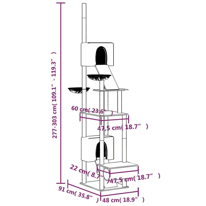 vidaXL arbre à chat