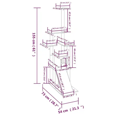 vidaXL arbre à chat Velours