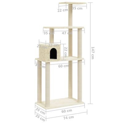 vidaXL arbre à chat Bois d'ingénierie