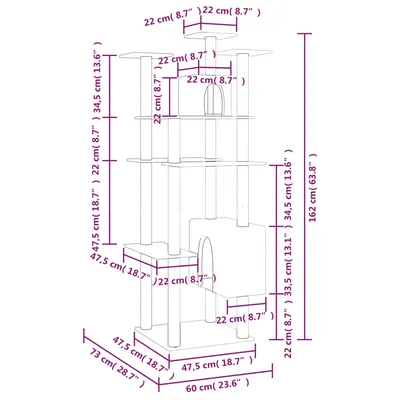 vidaXL arbre à chat Sisal
