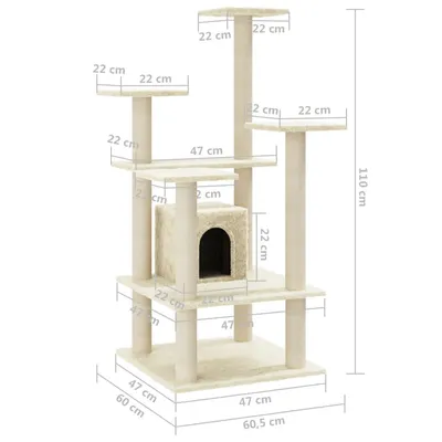 vidaXL arbre à chat Velours