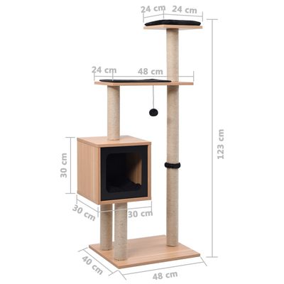 vidaXL arbre à chat MDF