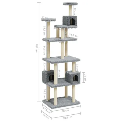 vidaXL arbre à chat Velours