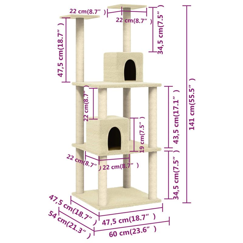 vidaXL arbre à chat