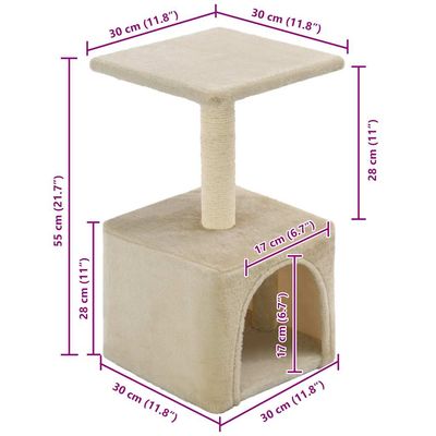 vidaXL arbre à chat Peluche