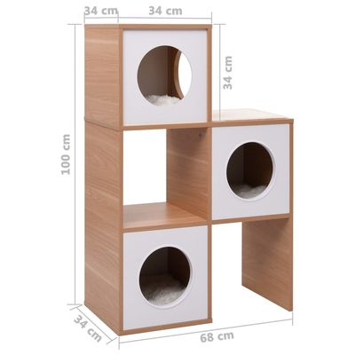 vidaXL maison de chat MDF