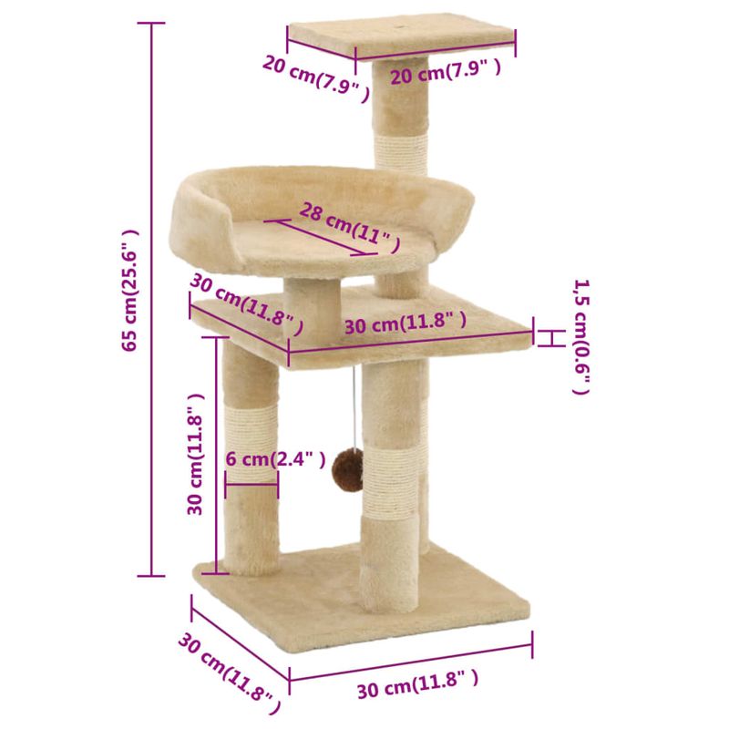 vidaXL arbre à chat