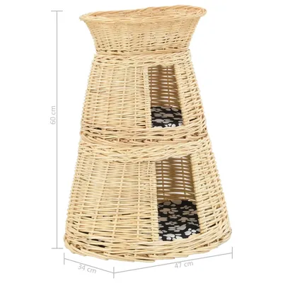 vidaXL panier pour chats Osier