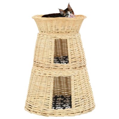 vidaXL panier pour chats Osier