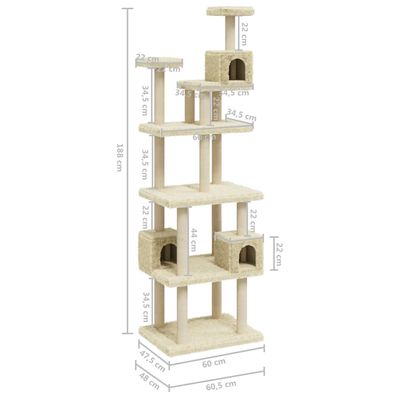 vidaXL arbre à chat Velours