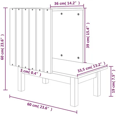 vidaXL maison pour chat Bois de pin massif