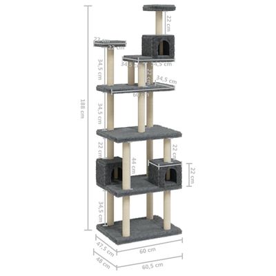 vidaXL arbre à chat Velours