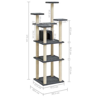 vidaXL arbre à chat Velours