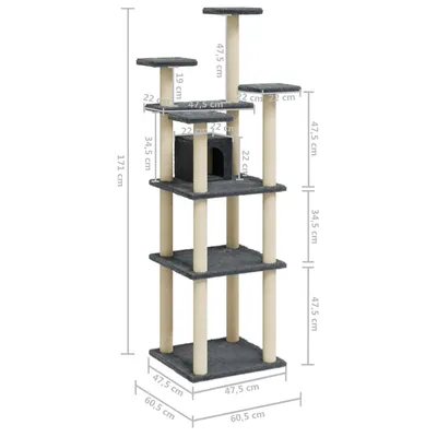 vidaXL arbre à chat Velours