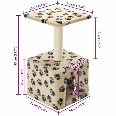 vidaXL arbre à chat Peluche