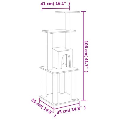 vidaXL arbre à chat Bois d'ingénierie