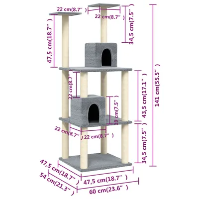 vidaXL arbre à chat Peluche