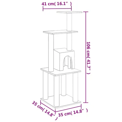 vidaXL arbre à chat Bois d'ingénierie