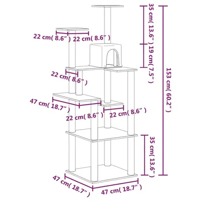 vidaXL arbre à chat Sisal