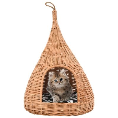 vidaXL maison de chat Osier