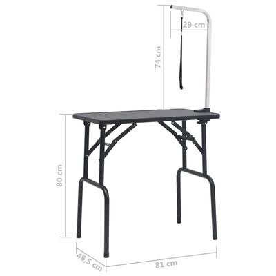 vidaXL table de toilettage pour chiens Acier