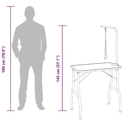 vidaXL table de toilettage de bain Bois d'ingénierie