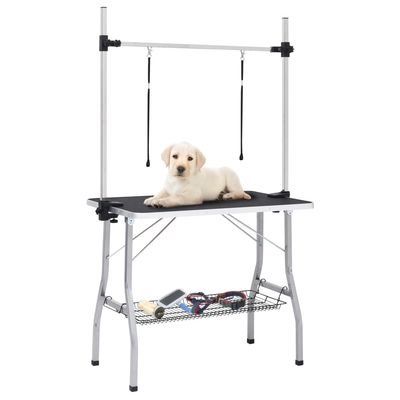 vidaXL table de toilettage pour chiens Acier