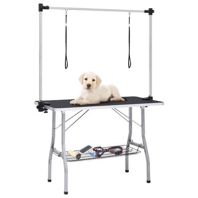 vidaXL table de toilettage pour chiens Acier