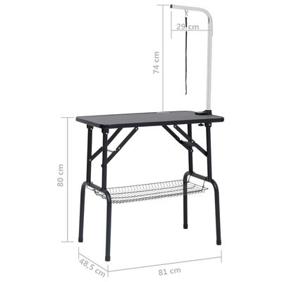 vidaXL table de toilettage pour chiens Acier