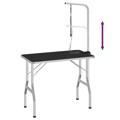 vidaXL Table de toilletage Acier inoxydable