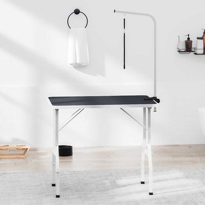 vidaXL Table de toilletage Acier inoxydable