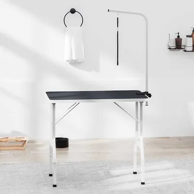 vidaXL Table de toilletage Acier inoxydable