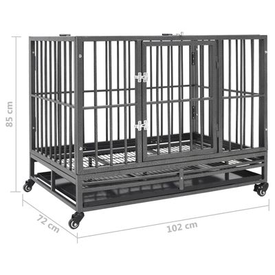 vidaXL cage pour chien Acier