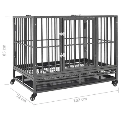 vidaXL cage pour chien Acier vidaXL cage pour chien Acier