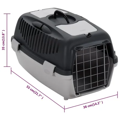 vidaXL cage de transport pour animaux de compagnie Polypropylène