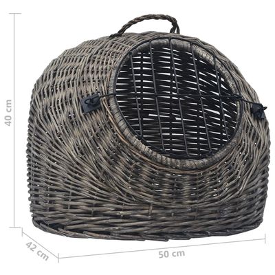 vidaXL cage de transport pour chat Osier