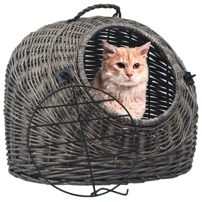vidaXL cage de transport pour chat Osier