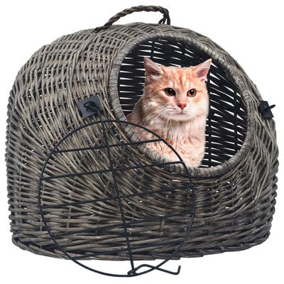 vidaXL cage de transport pour chat Osier