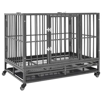 vidaXL cage pour chien Acier