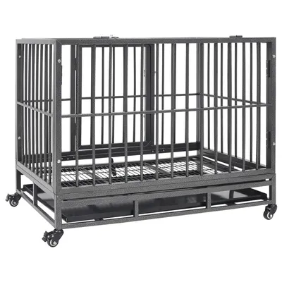 vidaXL cage pour chien Acier