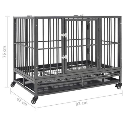 vidaXL cage pour chien Acier