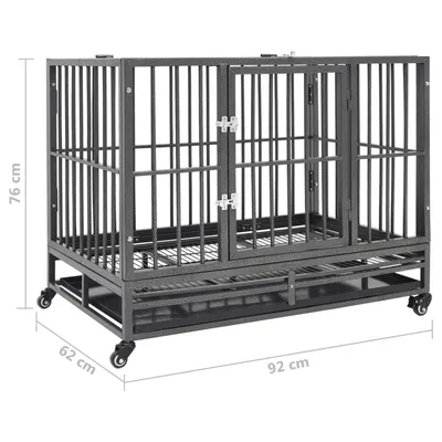 vidaXL cage pour chien Acier