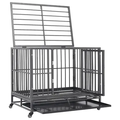 vidaXL cage pour chien Acier
