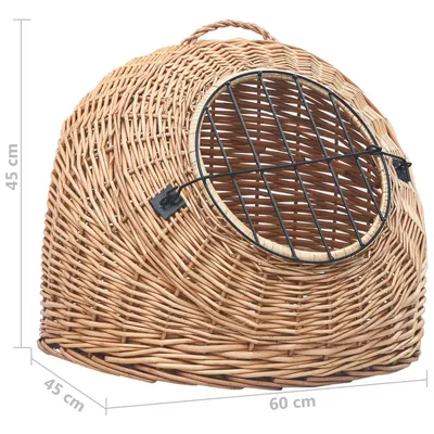 vidaXL cage de transport pour chat Osier