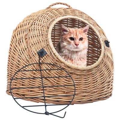 vidaXL cage de transport pour chat Osier